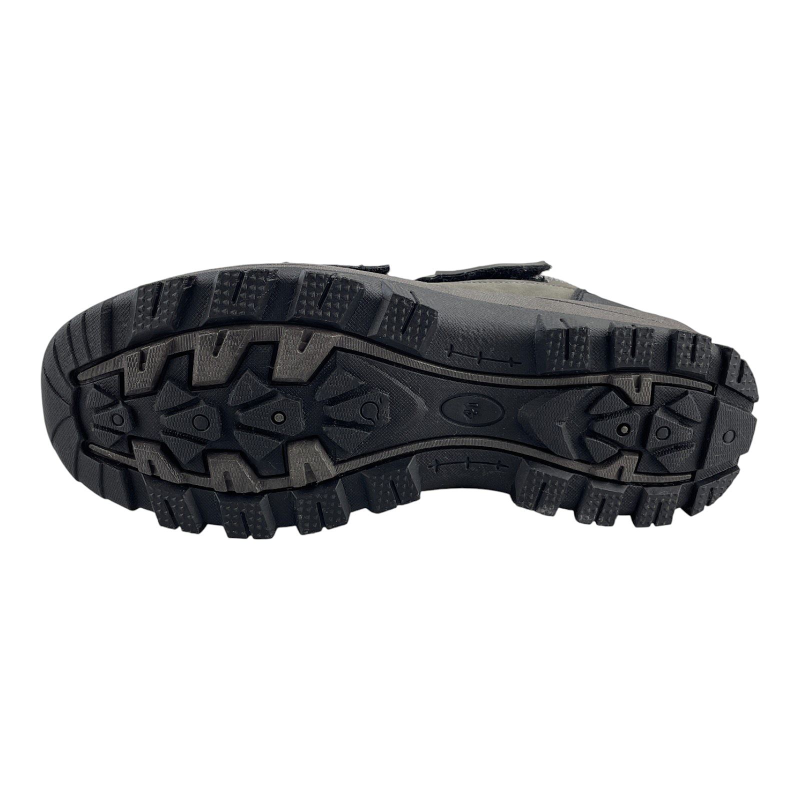 Herren Stiefel Klett Boots Stiefeletten Winterstiefel Warmfutter Klettverschluss Grau 46