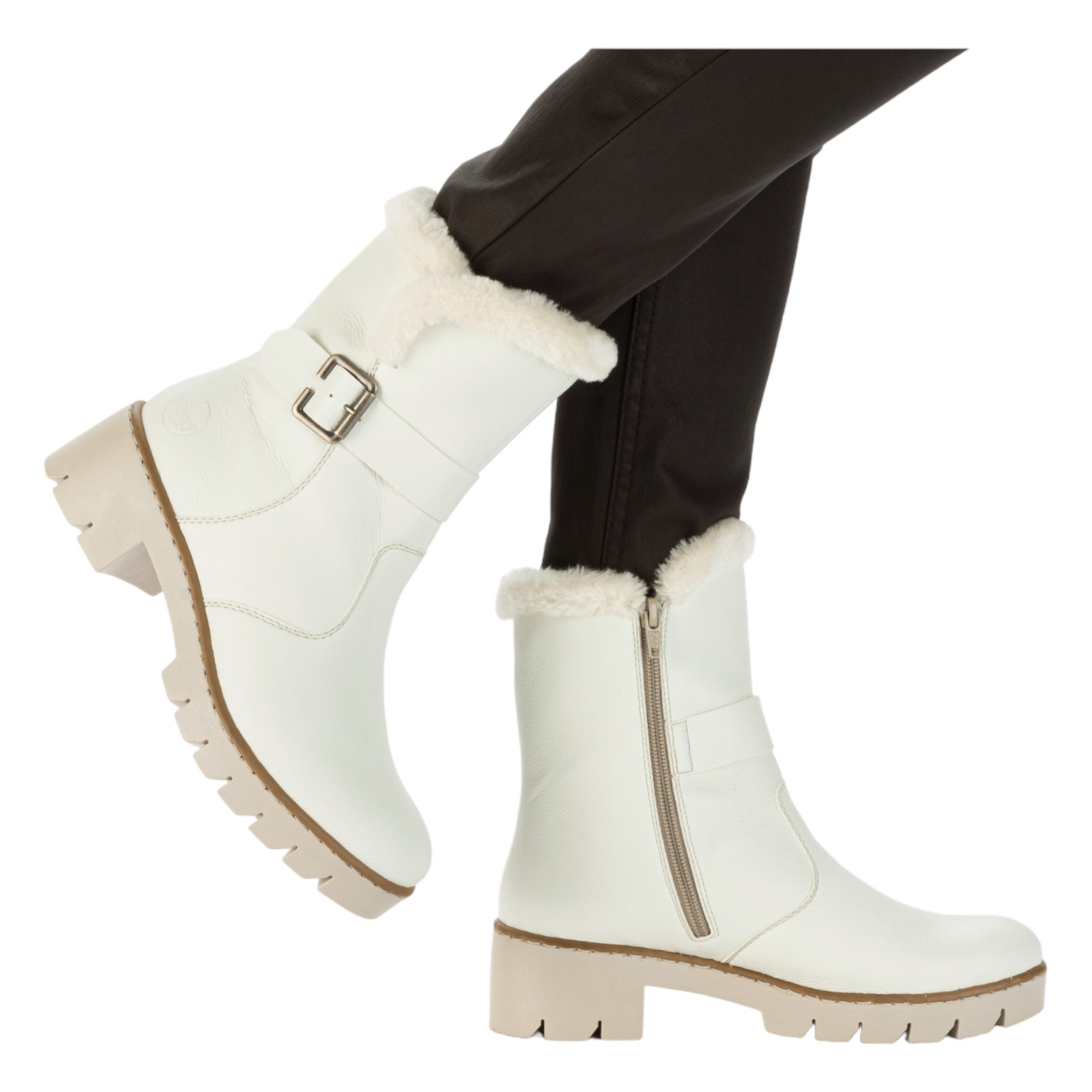 Rieker Damen Mode-Stiefel Weiß X5774-80