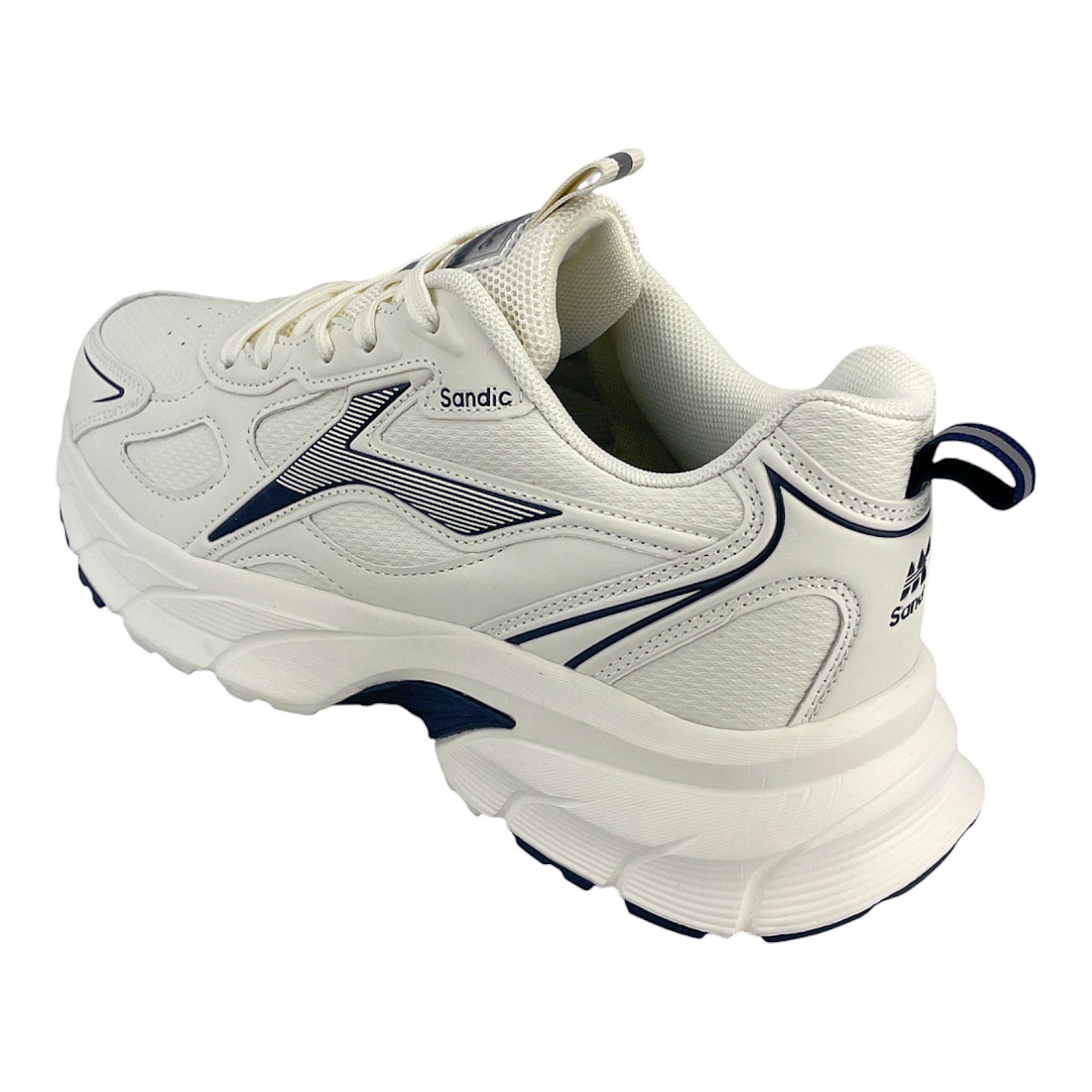 Herren Sneaker Sportschuhe Turnschuhe Männer Freizeitschuhe für Jungen 6336 Hell Beige/ Dunkelblau 45