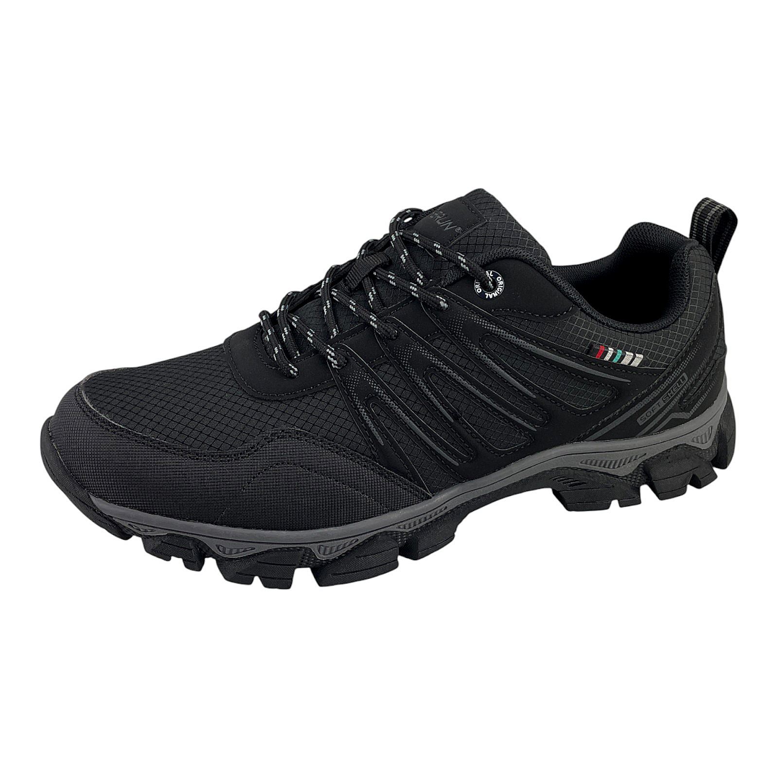 Herren Sneaker Trekkingschuh Outdoor Wanderschuh Sportschuhe Freizeit Schnürer Schwarz 47