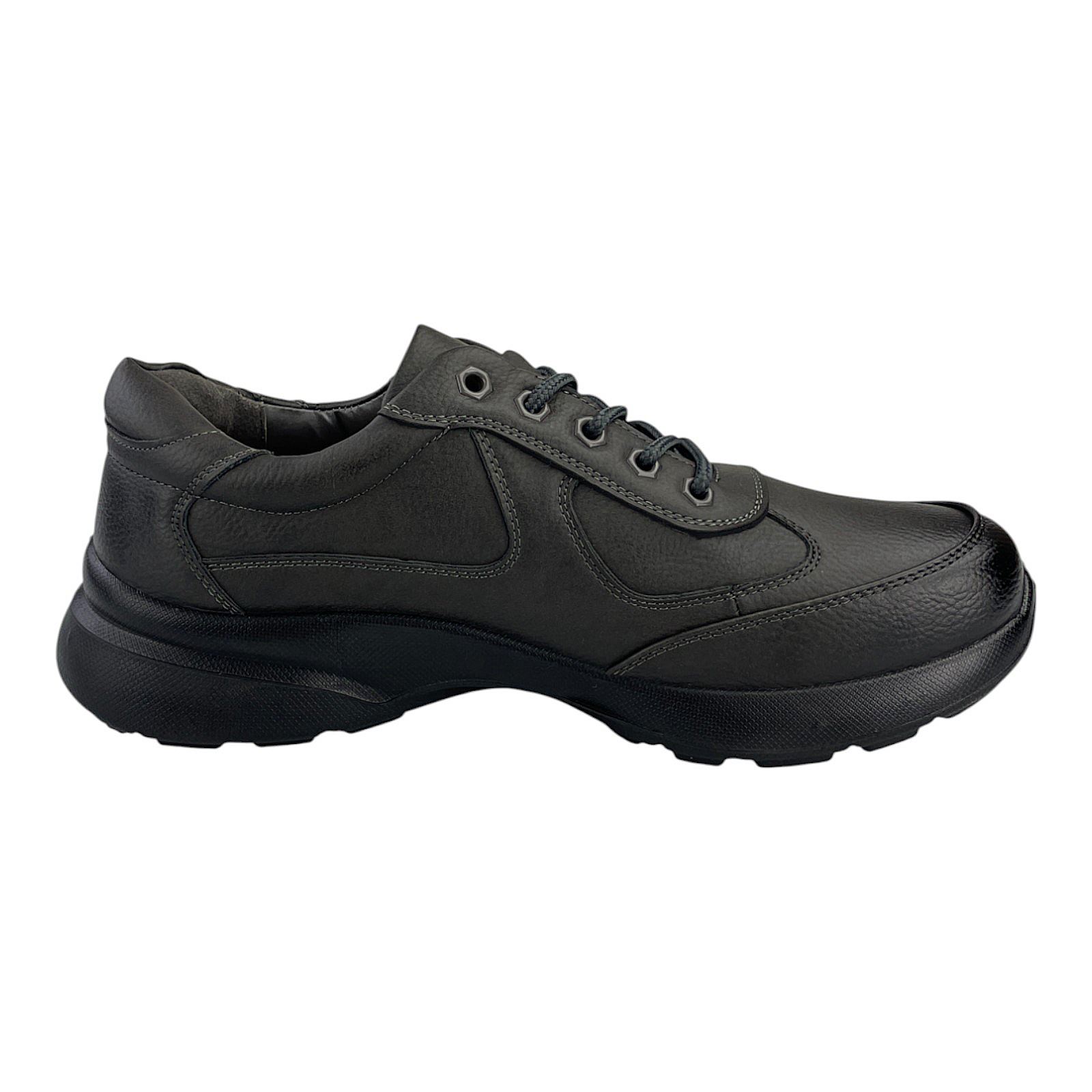 Herren Schnürer Halbschuhe Leder-Optik Freizeitschuhe Kunstleder 1382 Grau 40