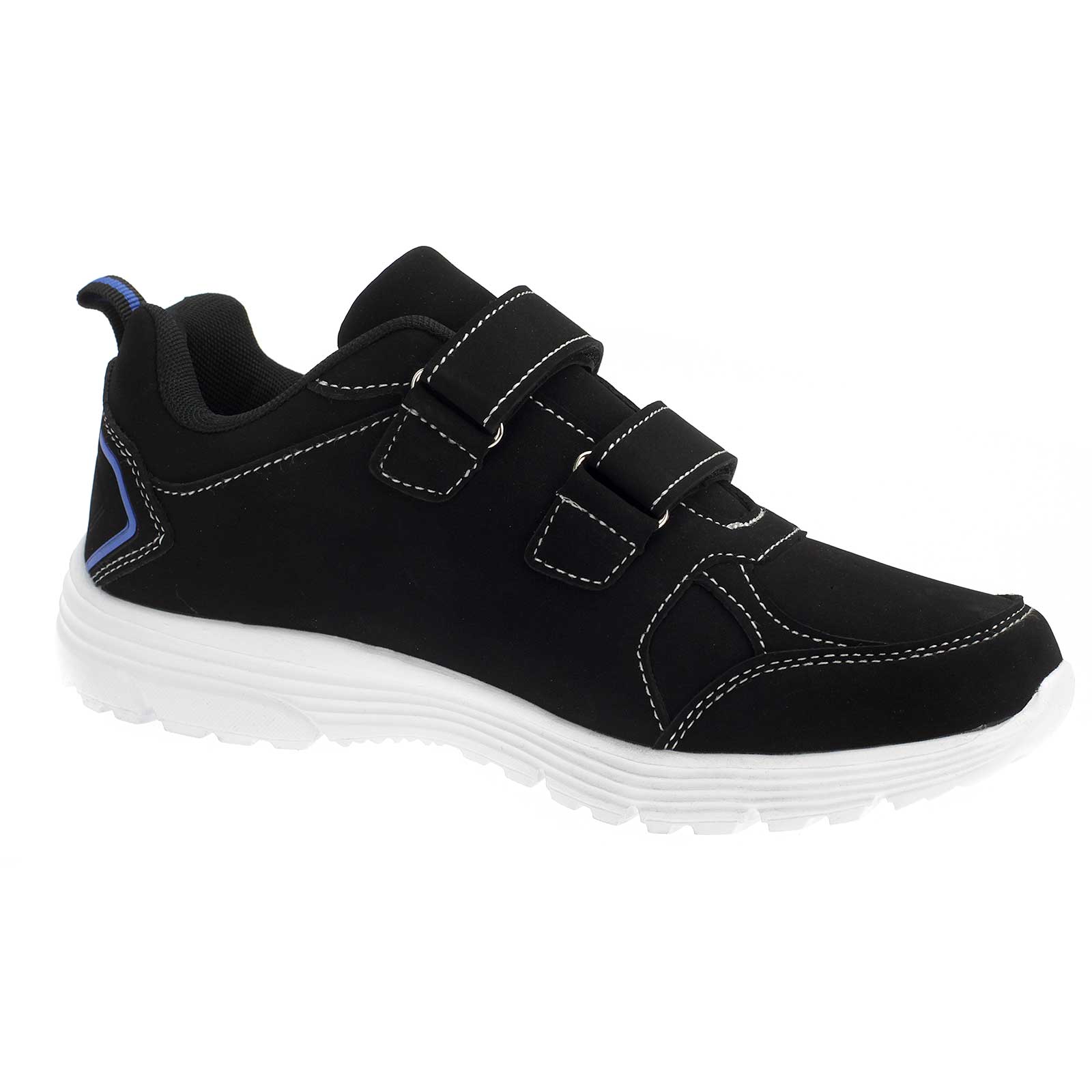 Sneaker Sportschuhe mit Klettverschluss Schwarz Blau