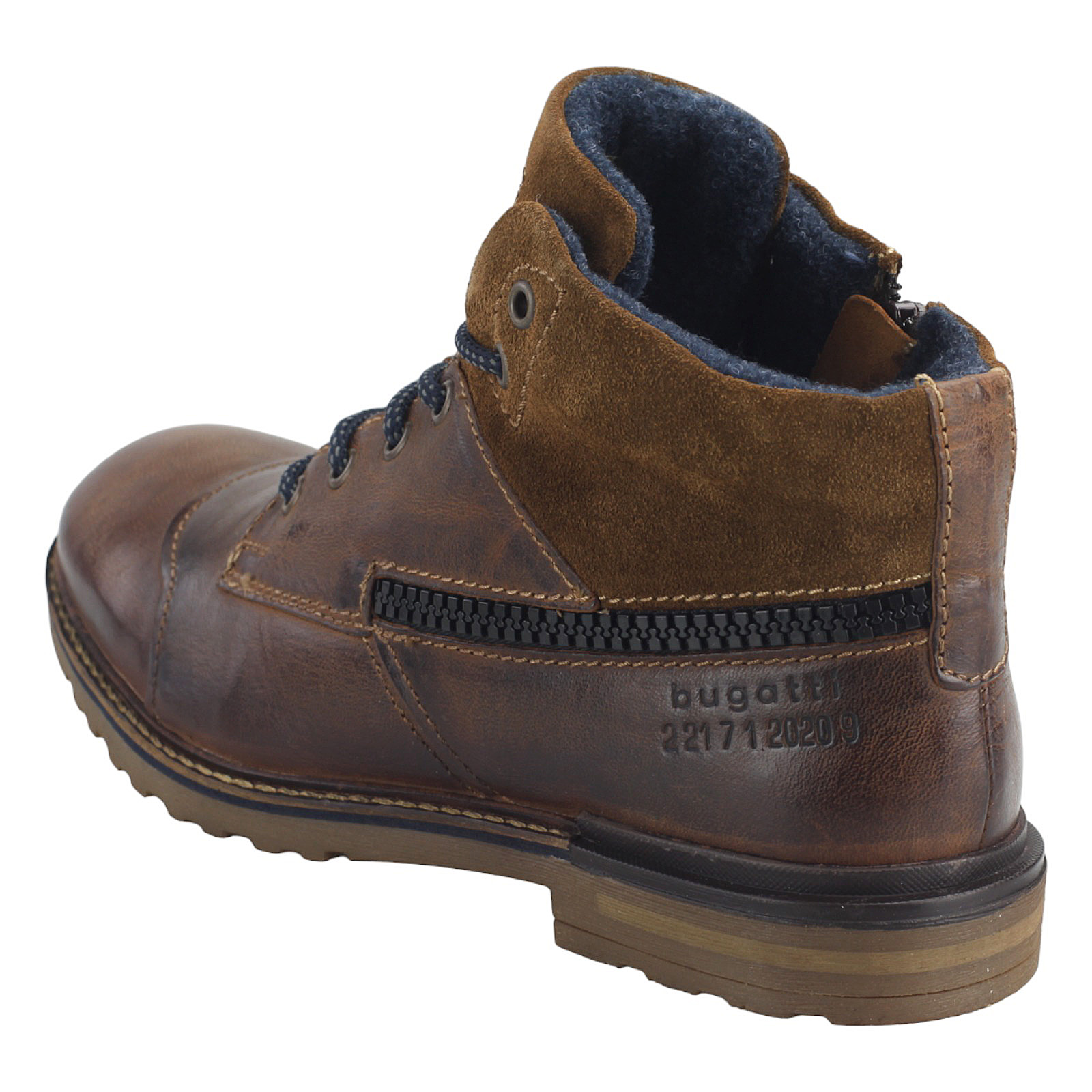 BUGATTI Herren Leder Stiefel Braun A0U3G