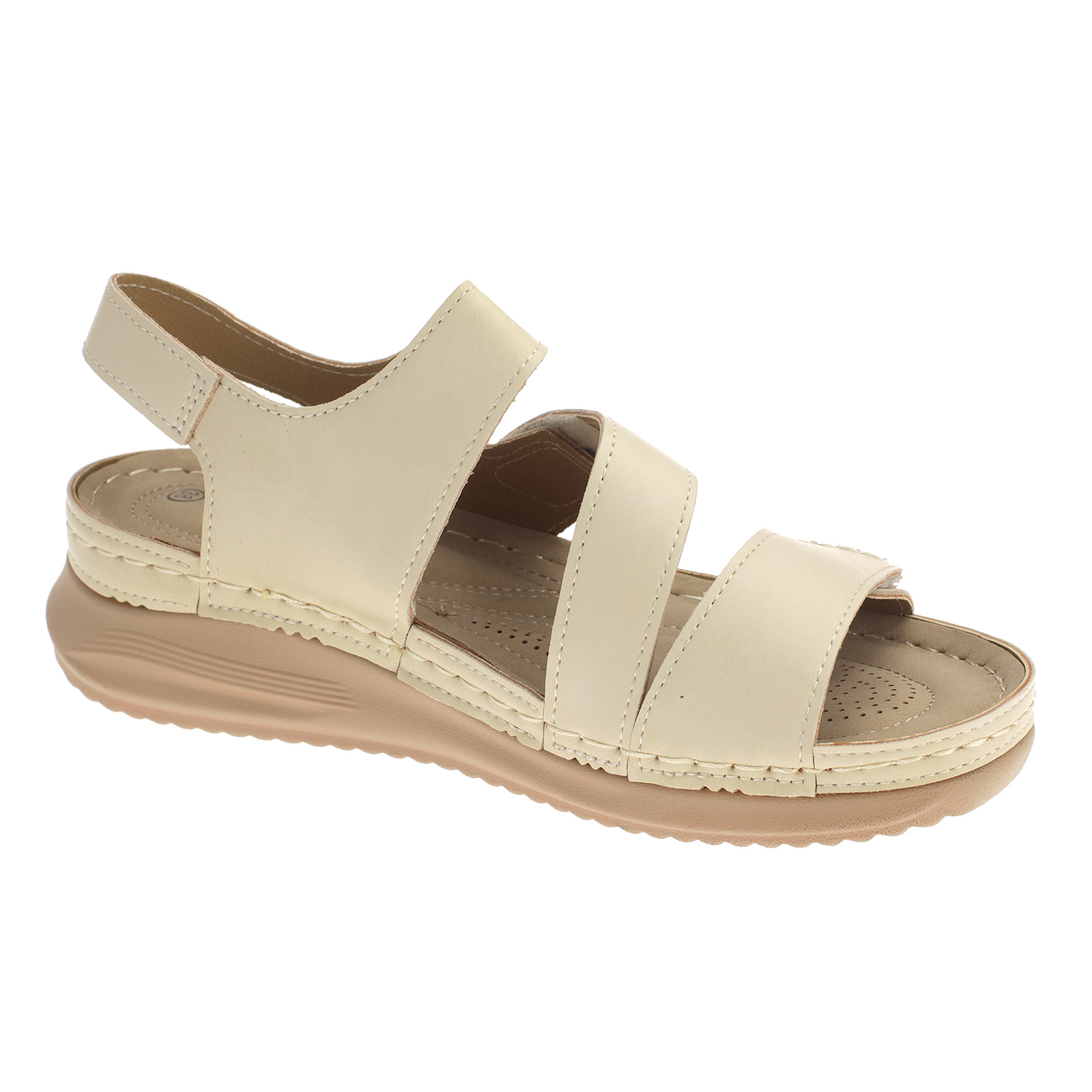 Damen Sommerliche Sandalen mit Klettverschluss Damen Sommerliche Sandalen mit Klettverschluss
