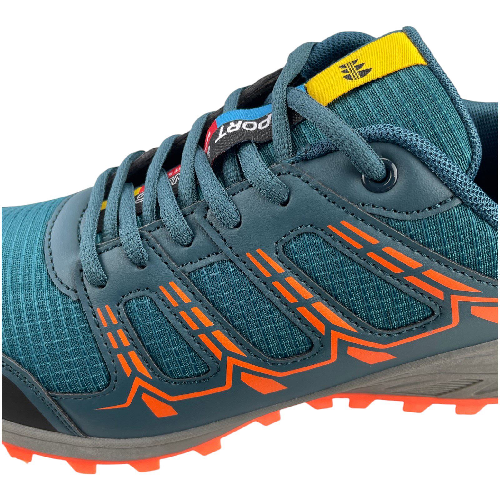 Herren Outdoor Schuhe Trail Sneaker Trekking rutschfest wasserabweisend bequem Blau Orange 43