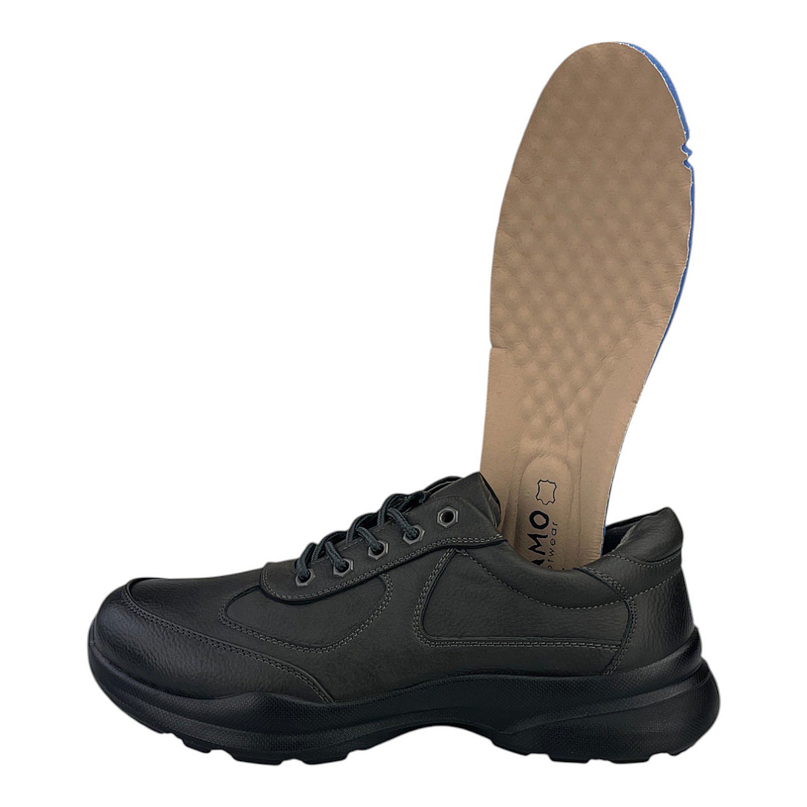Herren Schnürer Halbschuhe Leder-Optik Freizeitschuhe Kunstleder 1382 Grau 40