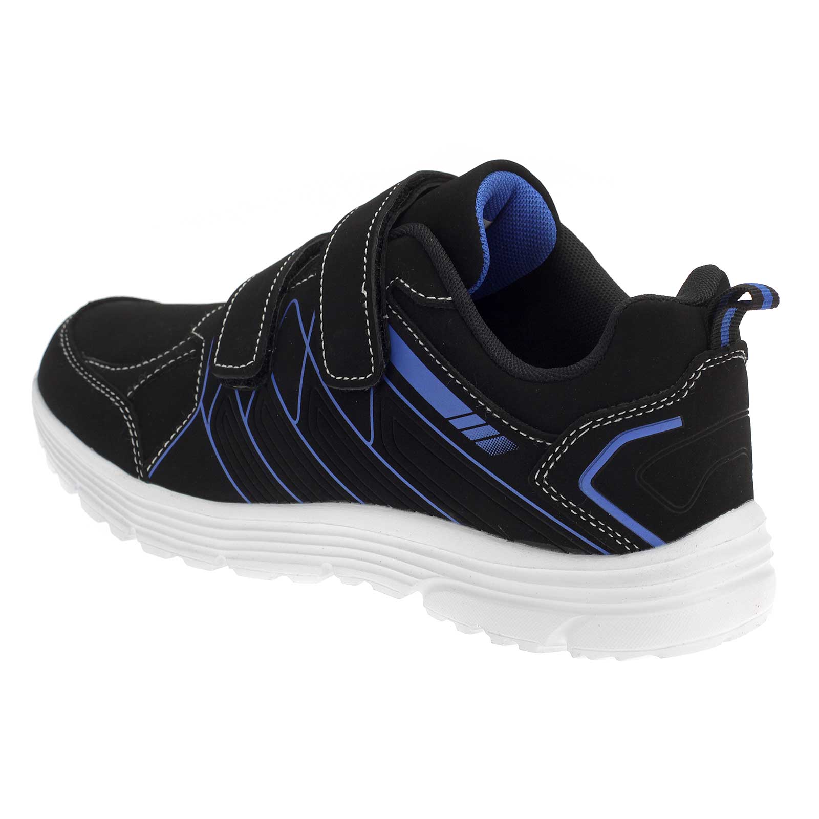 Sneaker Sportschuhe mit Klettverschluss Schwarz Blau