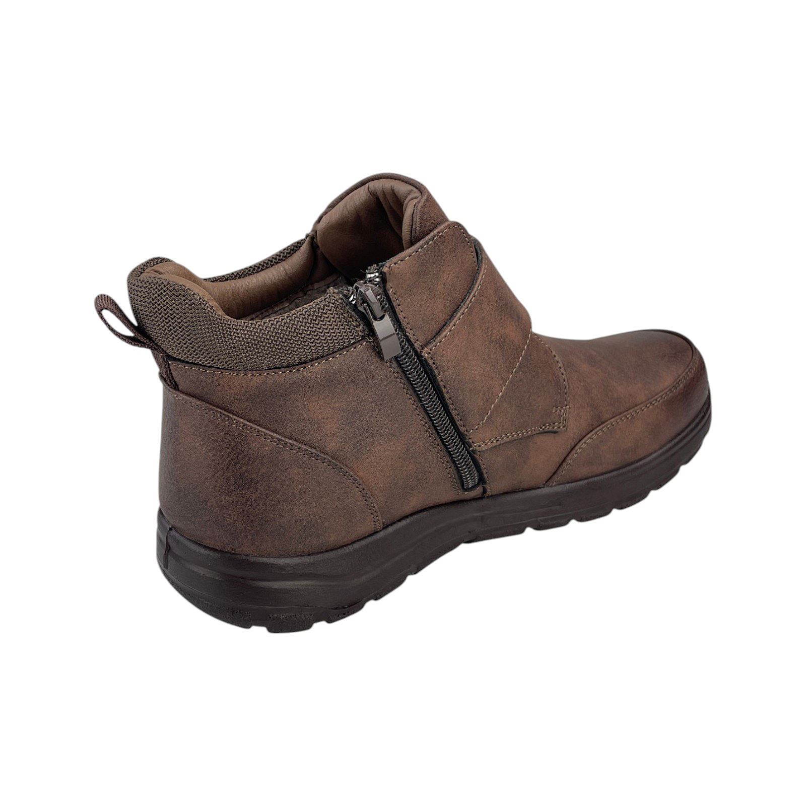 Herren Stiefeletten Stiefel Boots Gefüttert Herrenschuhe Freizeit Klettverschluss