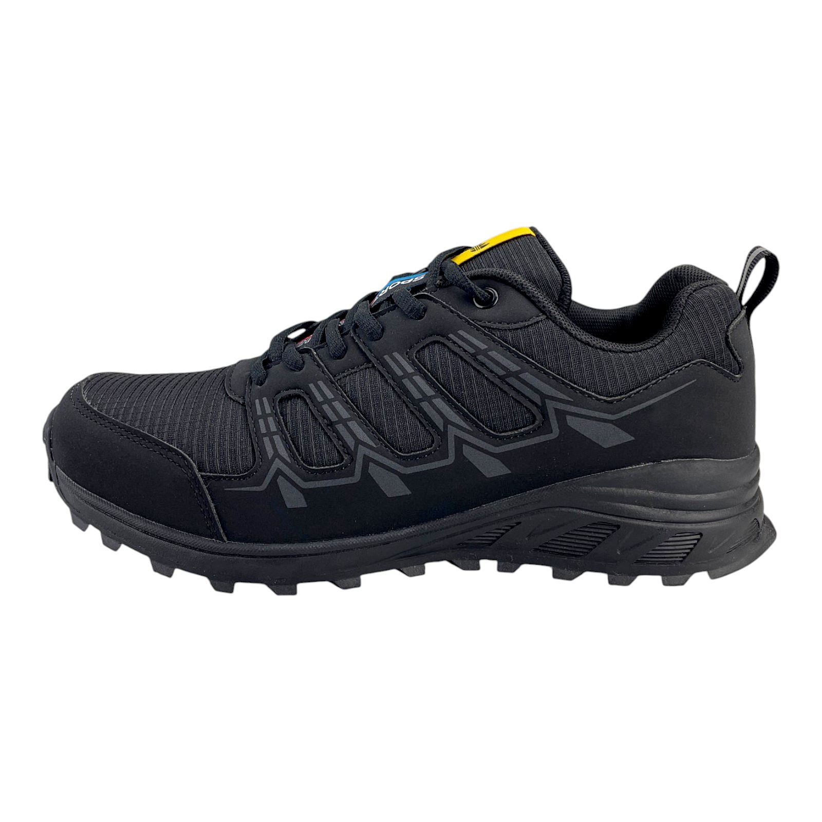 Herren Outdoor Schuhe Trail Sneaker Trekking rutschfest wasserabweisend bequem Schwarz 43