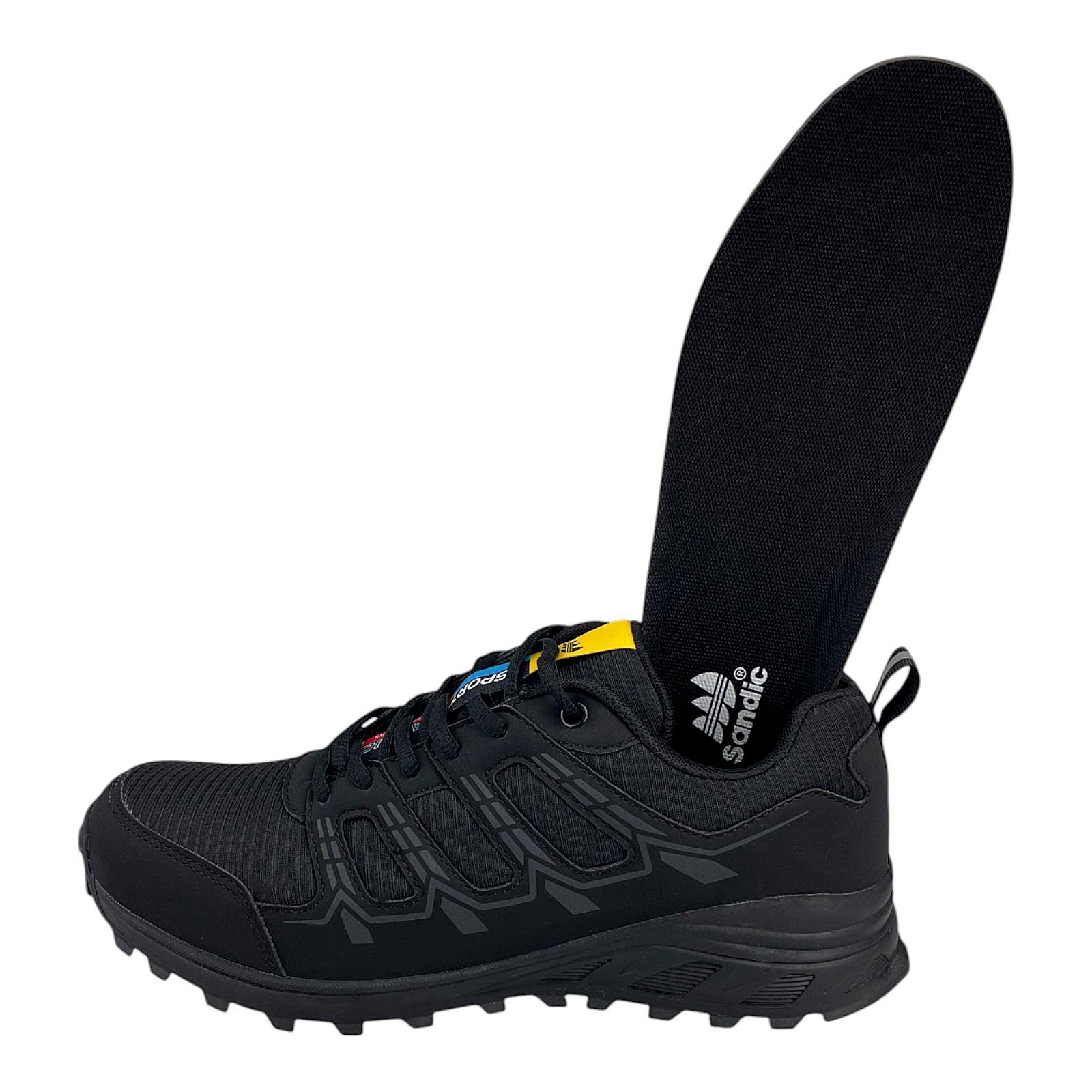 Herren Outdoor Schuhe Trail Sneaker Trekking rutschfest wasserabweisend bequem Schwarz 43
