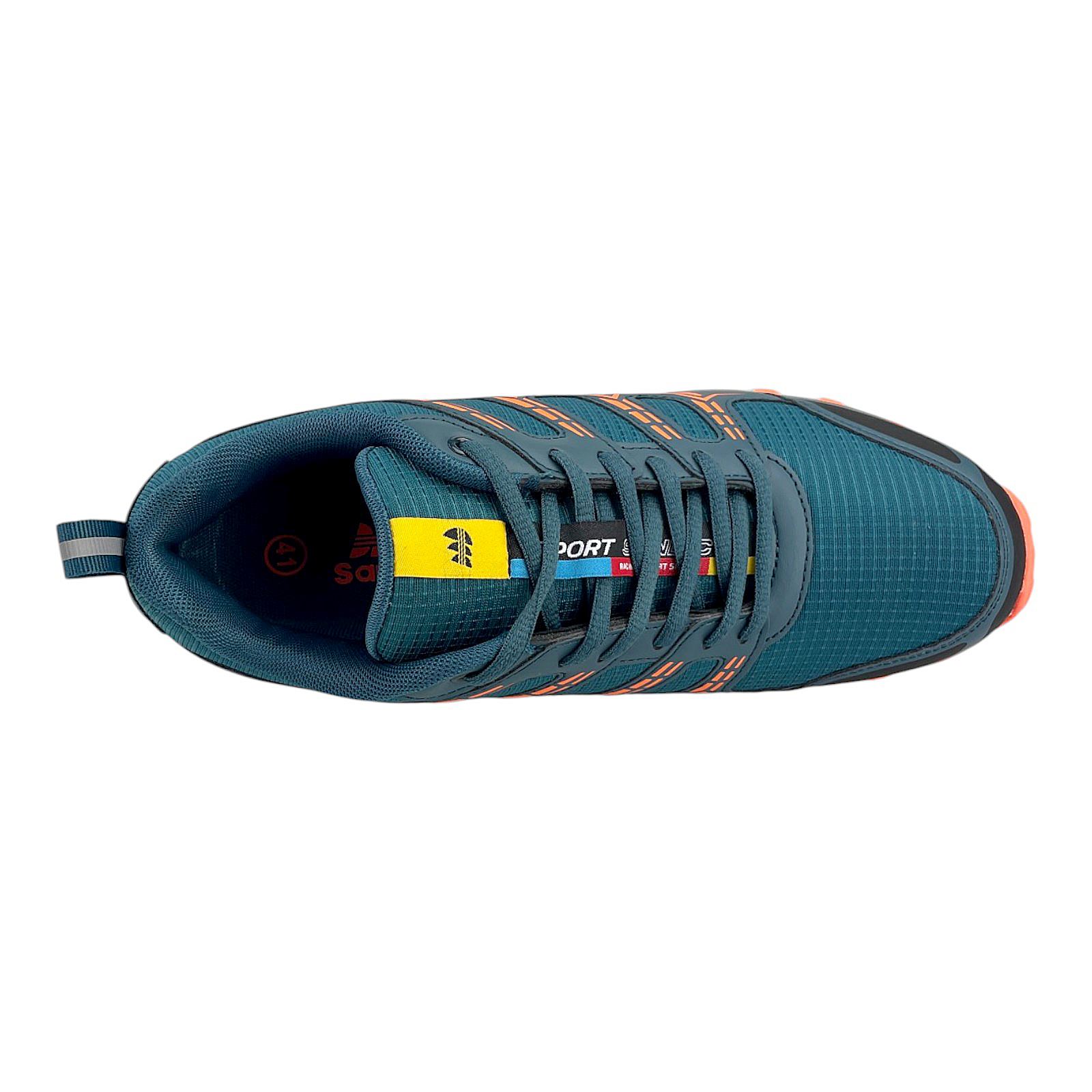 Herren Outdoor Schuhe Trail Sneaker Trekking rutschfest wasserabweisend bequem Blau Orange 42