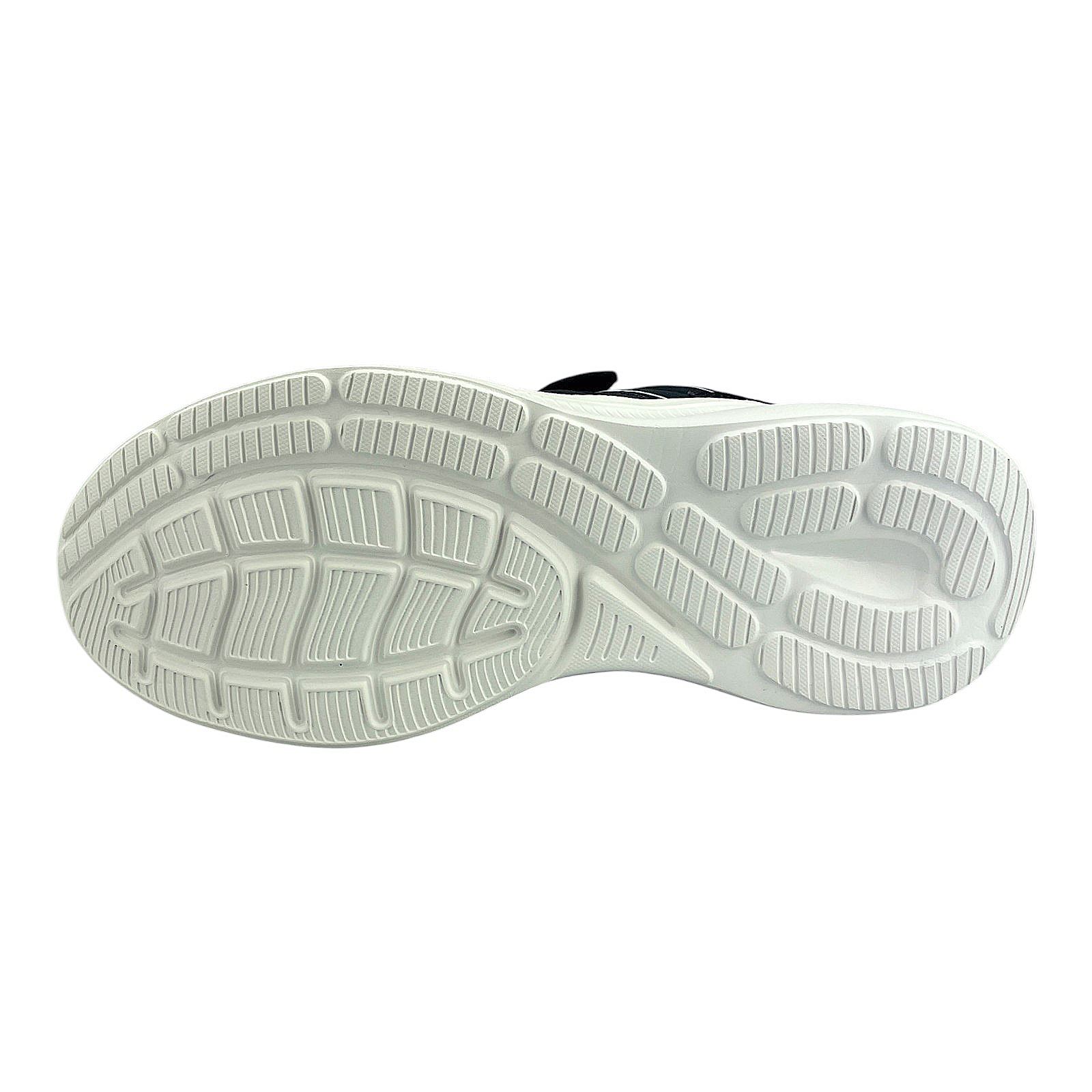 Herren Sneaker Klettverschluss Sportschuhe Freizeitschuhe Leicht Turnschuhe Neu Schwarz Weiß 42