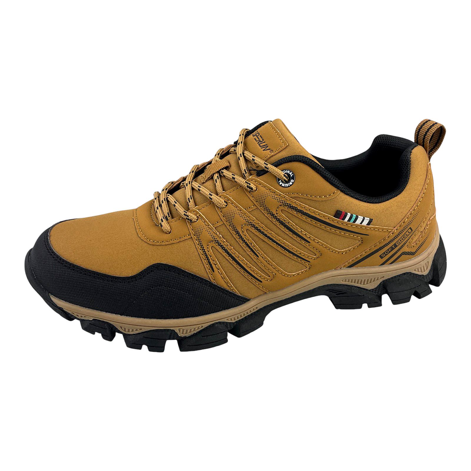 Herren Sneaker Trekkingschuh Outdoor Wanderschuh Sportschuhe Freizeit Schnürer Gelb 41