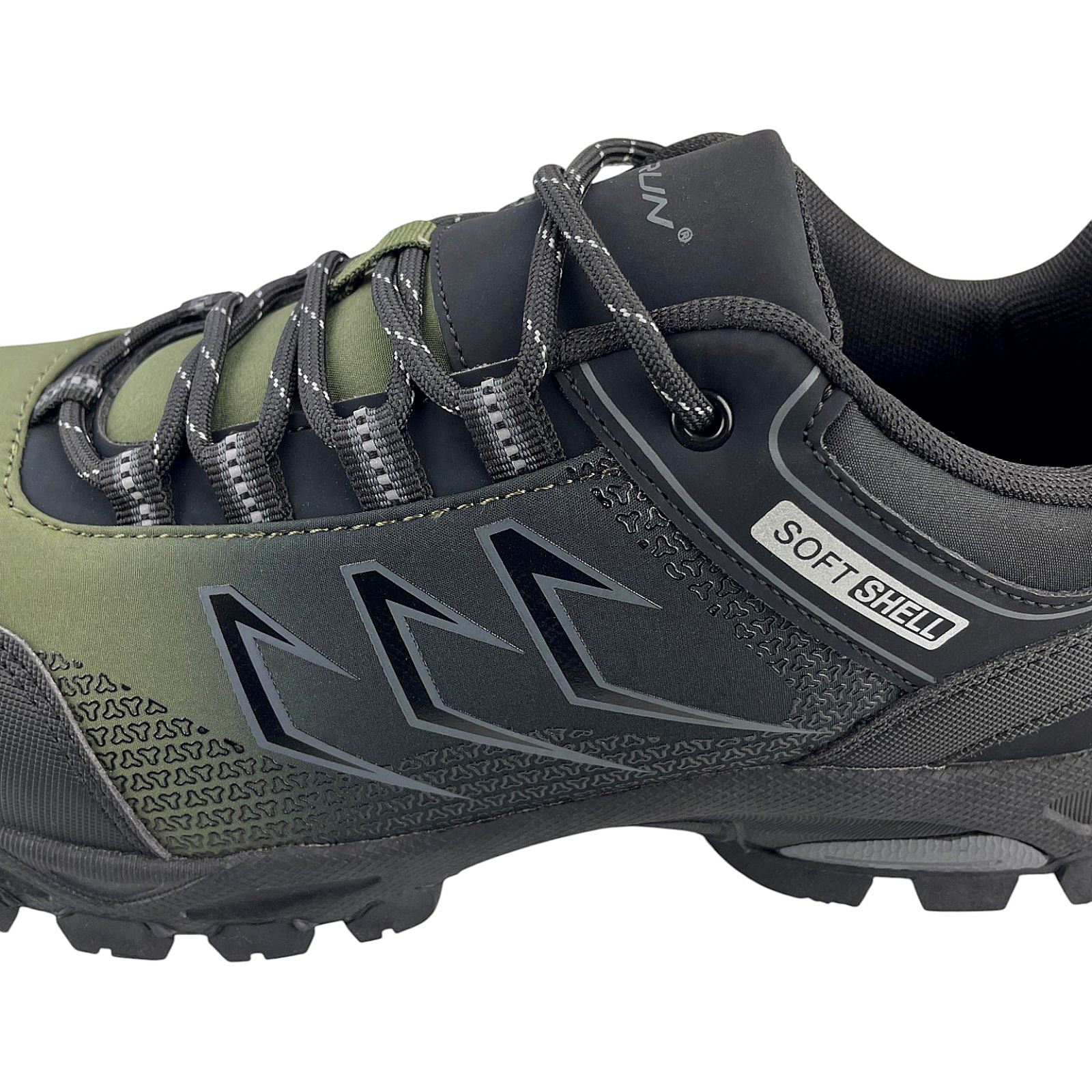 Herren Sneaker Übergröße Trekkingschuhe Wanderschuhe Outdoorschuhe Schnürer Neu Khaki 47