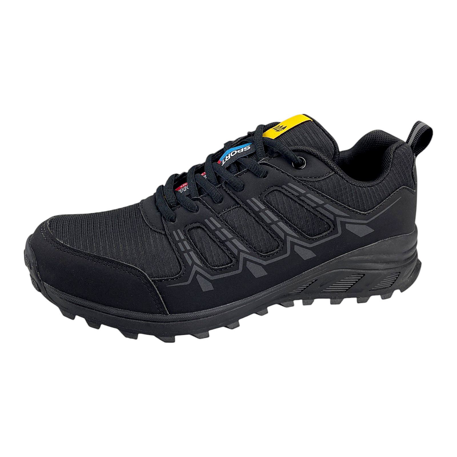 Herren Outdoor Schuhe Trail Sneaker Trekking rutschfest wasserabweisend bequem Schwarz 43