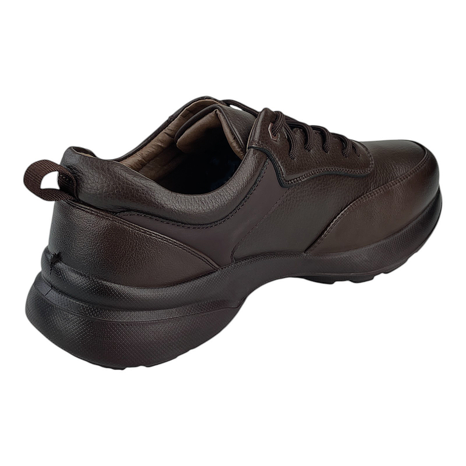 Herren Schnürer Halbschuhe Leder-Optik Freizeitschuhe Kunstleder 1383 Braun 45