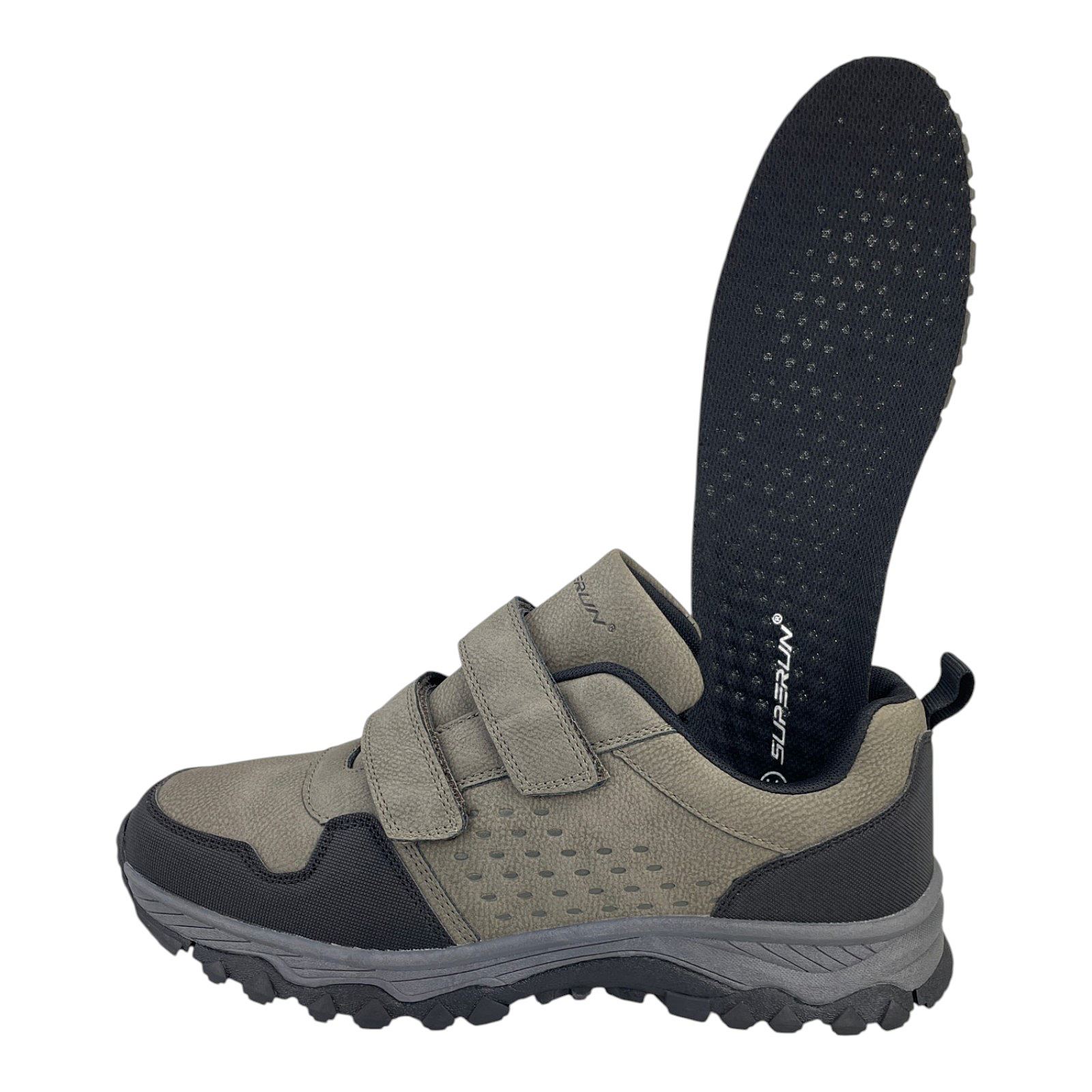 Herren Halbschuhe Trekkingschuhe Outdoor Klettverschluss Schuhe Profilsohle 