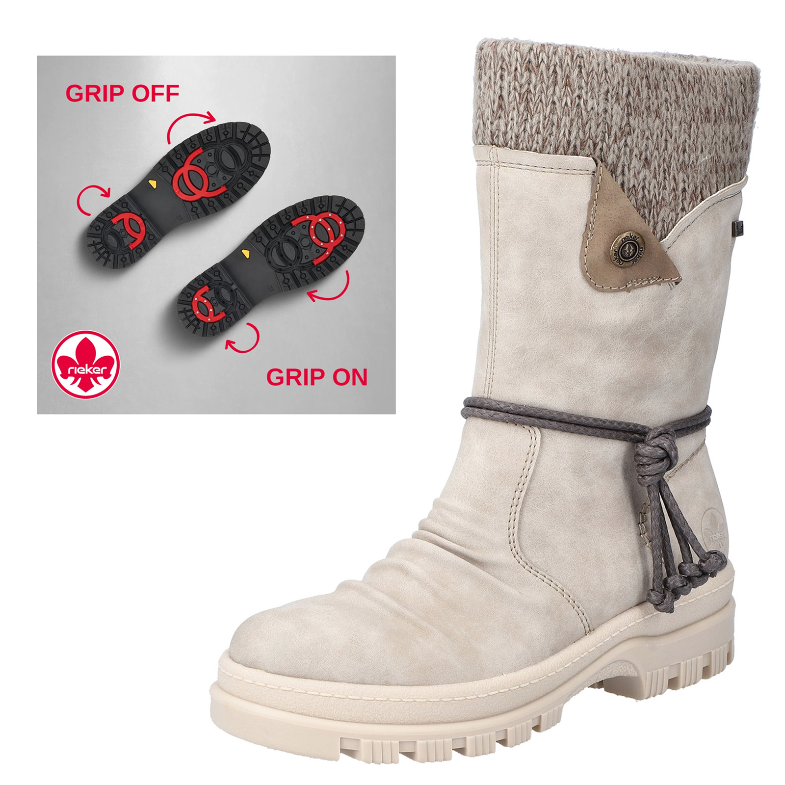 RIEKER TEX Damenstiefel Gefüttert Beige