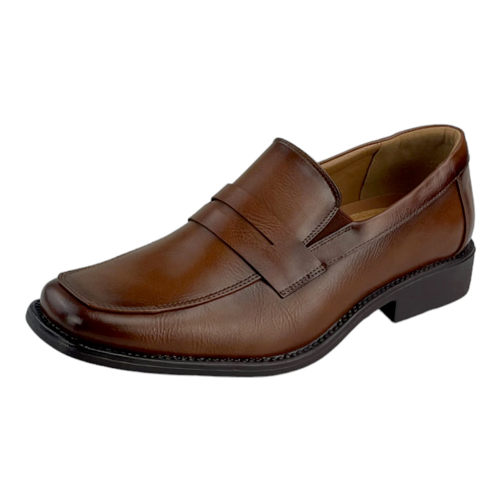 Herren Slipper Business Schuhe Leder-Optik Halbschuhe Loafer Schwarz Braun 1375 Camel EUR 43