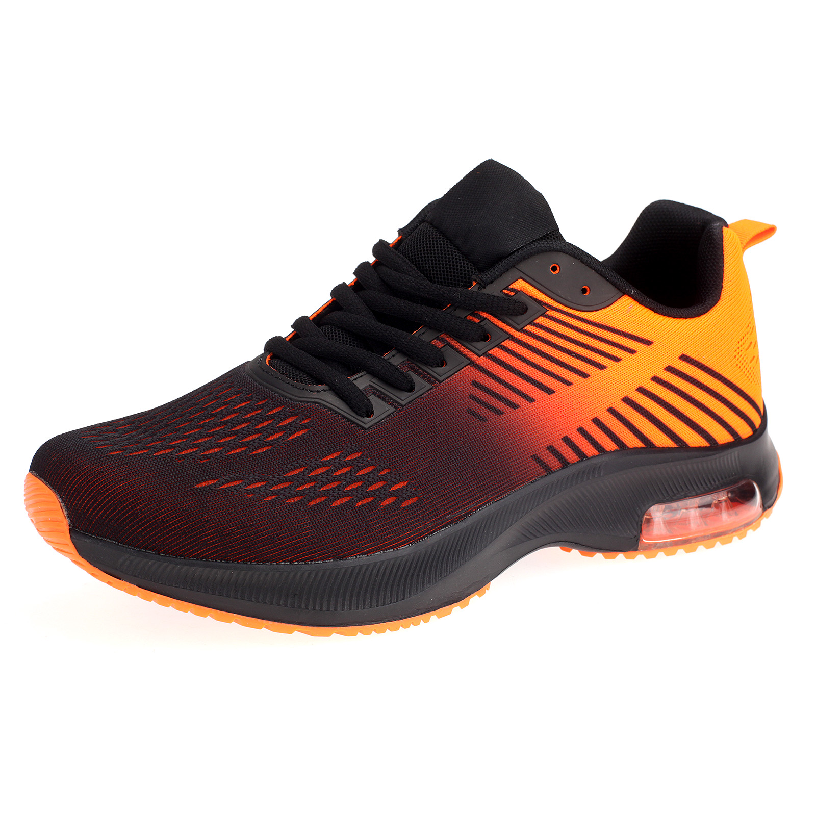 Herren Sneaker Sportschuhe BX-19 Schwarz Orange