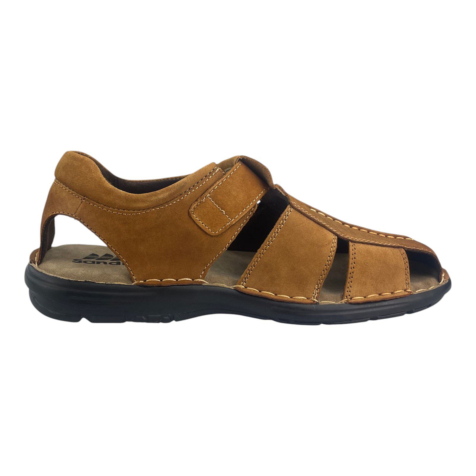 Herren Sandalen Braun Slipper Halbschuhe Freizeitschuhe Klettverschluss Schuhe 8832