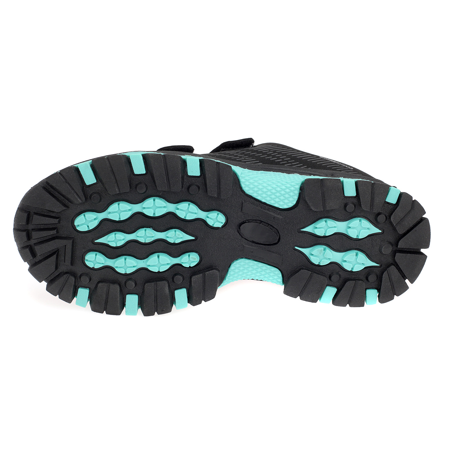Kinder Sneaker mit Klettverschluss Schwarz Türkis 7116