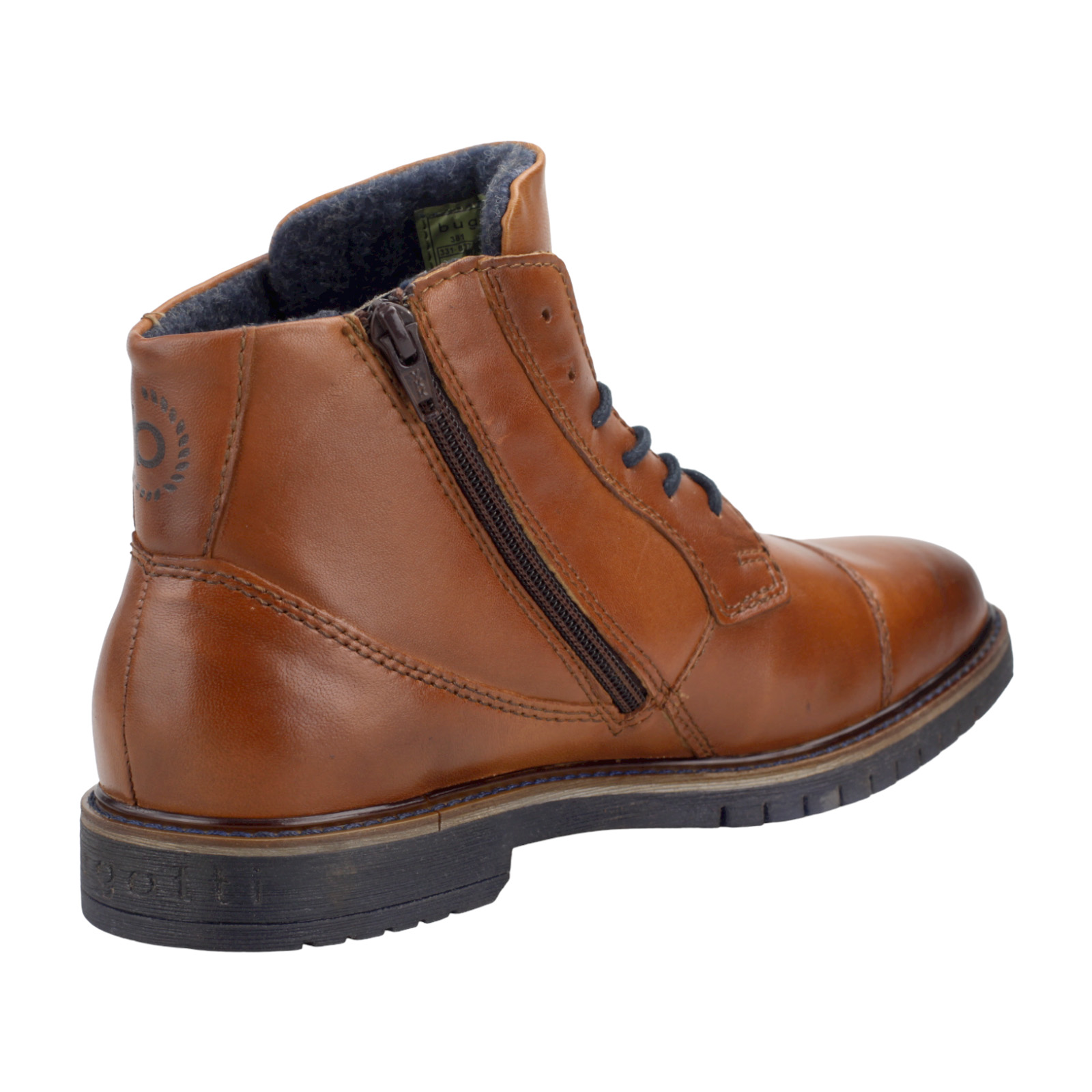 BUGATTI Herren Boots Leder 8373A in cognac