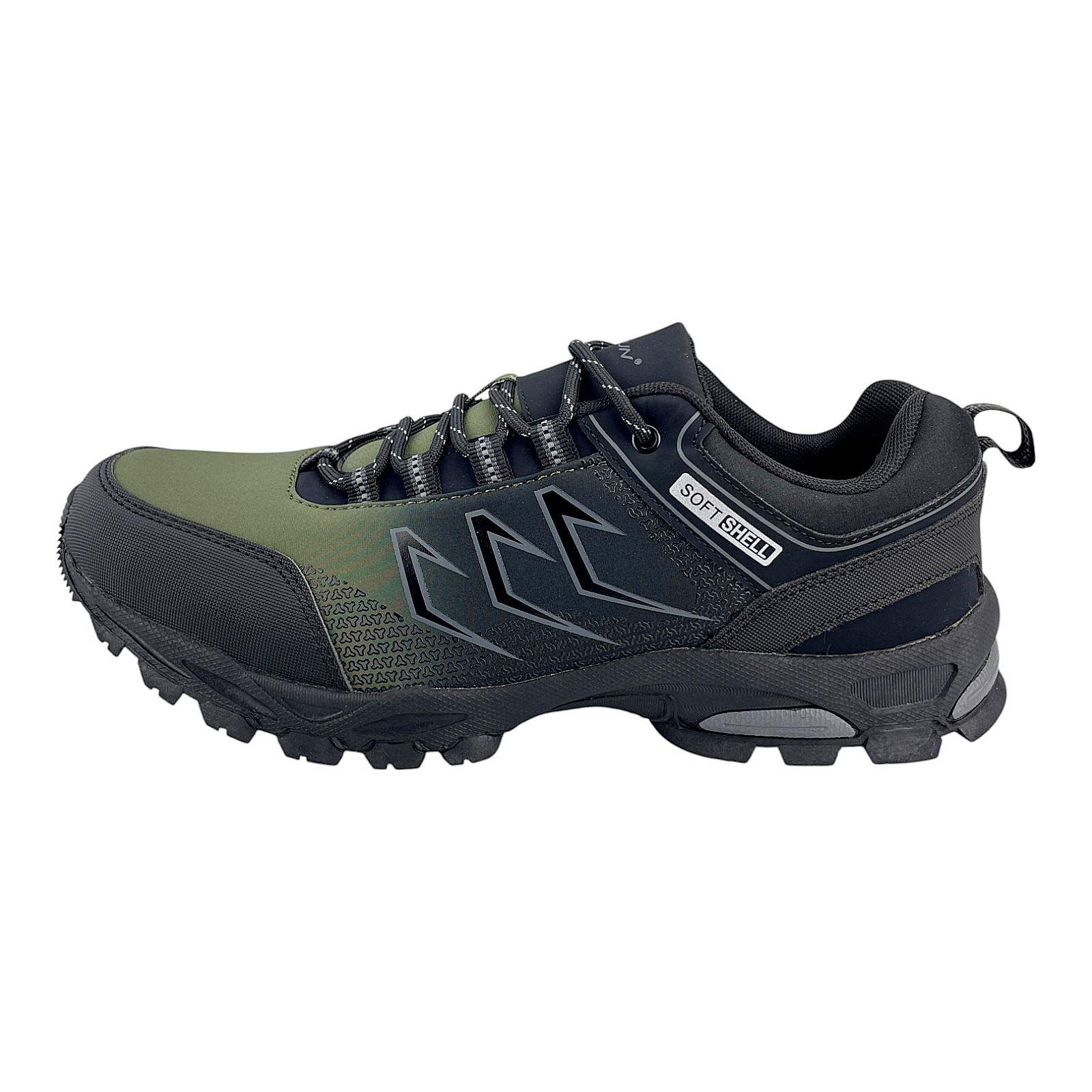 Herren Sneaker Übergröße Trekkingschuhe Wanderschuhe Outdoorschuhe Schnürer Neu Khaki 47