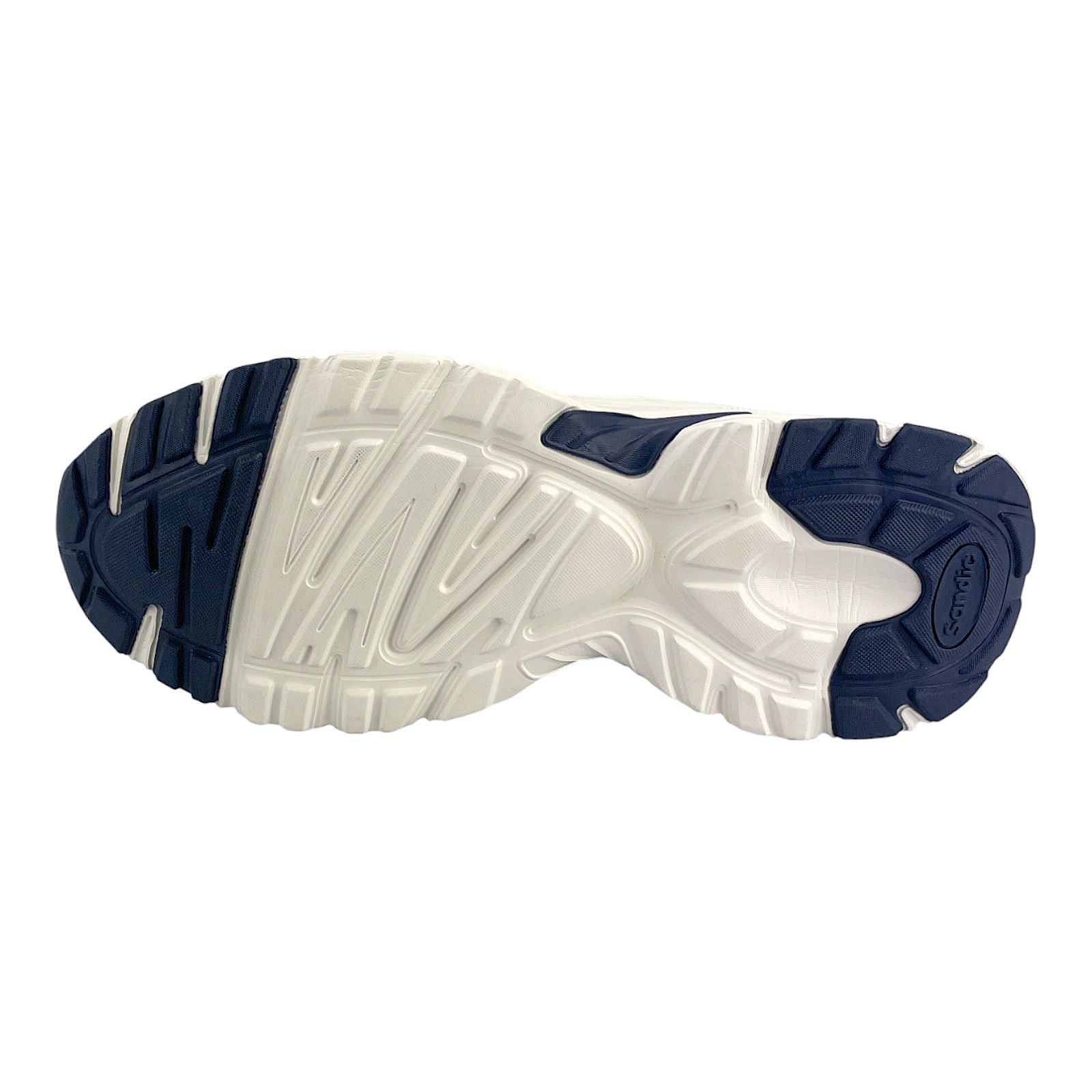 Herren Sneaker Sportschuhe Turnschuhe Männer Freizeitschuhe für Jungen 6336 Hell Beige/ Dunkelblau 45