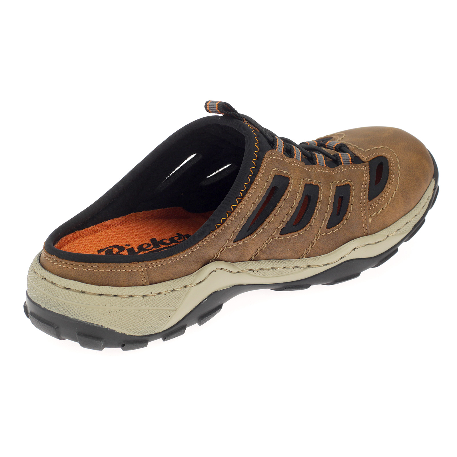Rieker Herren Clogs Pantoletten Slipper Flach Sandale Latschen Braun 08096-25 Rieker Herren Clogs Pantoletten Slipper Flach Sandale Latschen Braun 08096-25