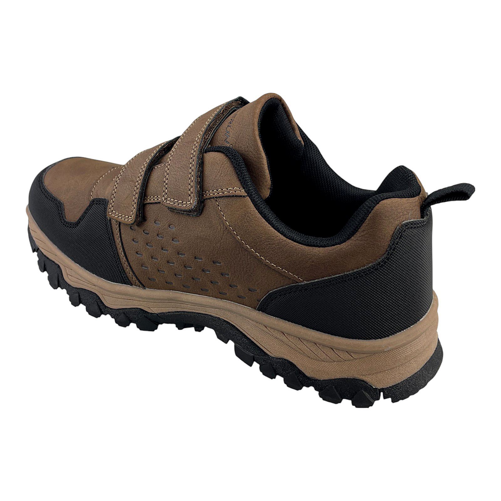 Herren Halbschuhe Trekkingschuhe Outdoor Klettverschluss Schuhe Profilsohle 8673 Braun 44